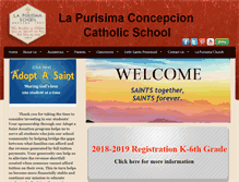Tablet Screenshot of lapurisimaschool.org